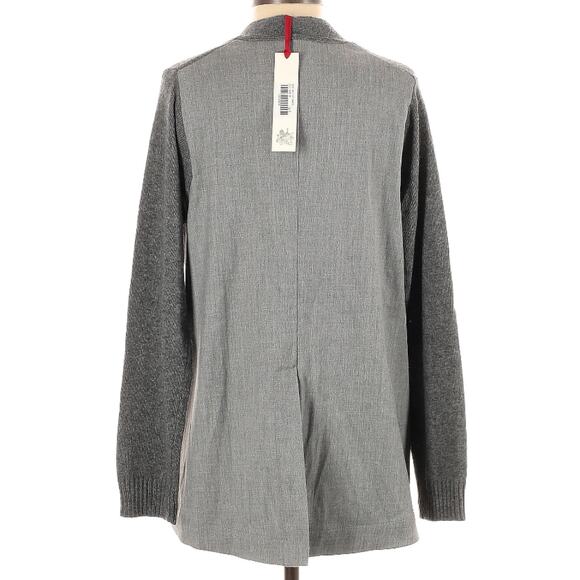 Semicouture Charcoal Gray Donna Wool Sweater Blazer Back Cardigan S NWT - Picture 6 of 11